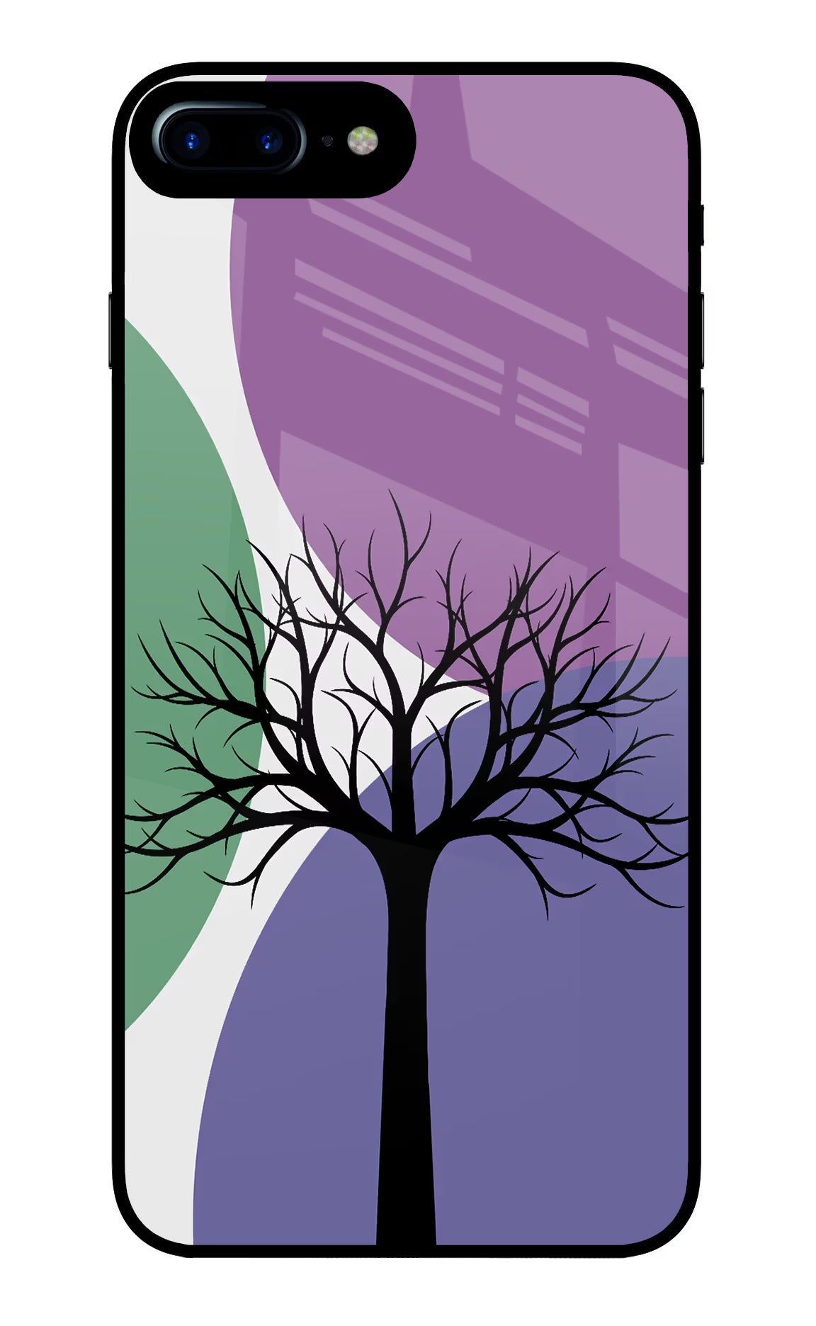 Tree Art iPhone 8 Plus Glass Case Back Cover by Casekaro
