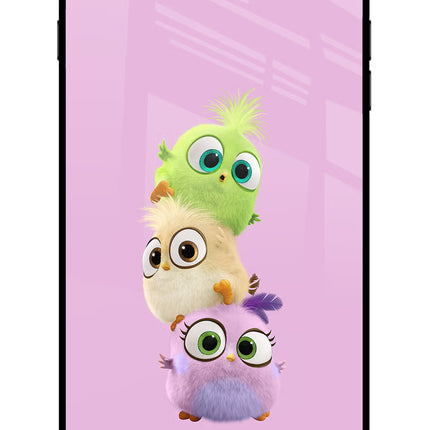 Cute Little Birds iPhone 8 Plus Glass Case Back Cover by Casekaro