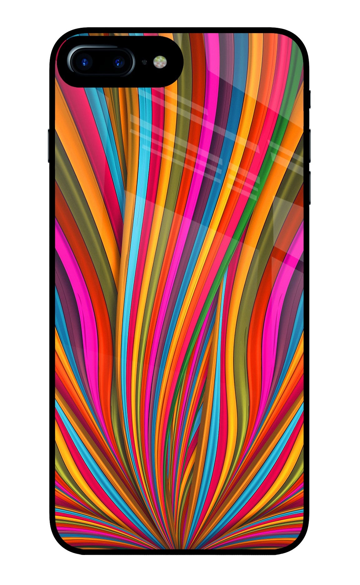 Trippy Wavy iPhone 8 Plus Glass Case