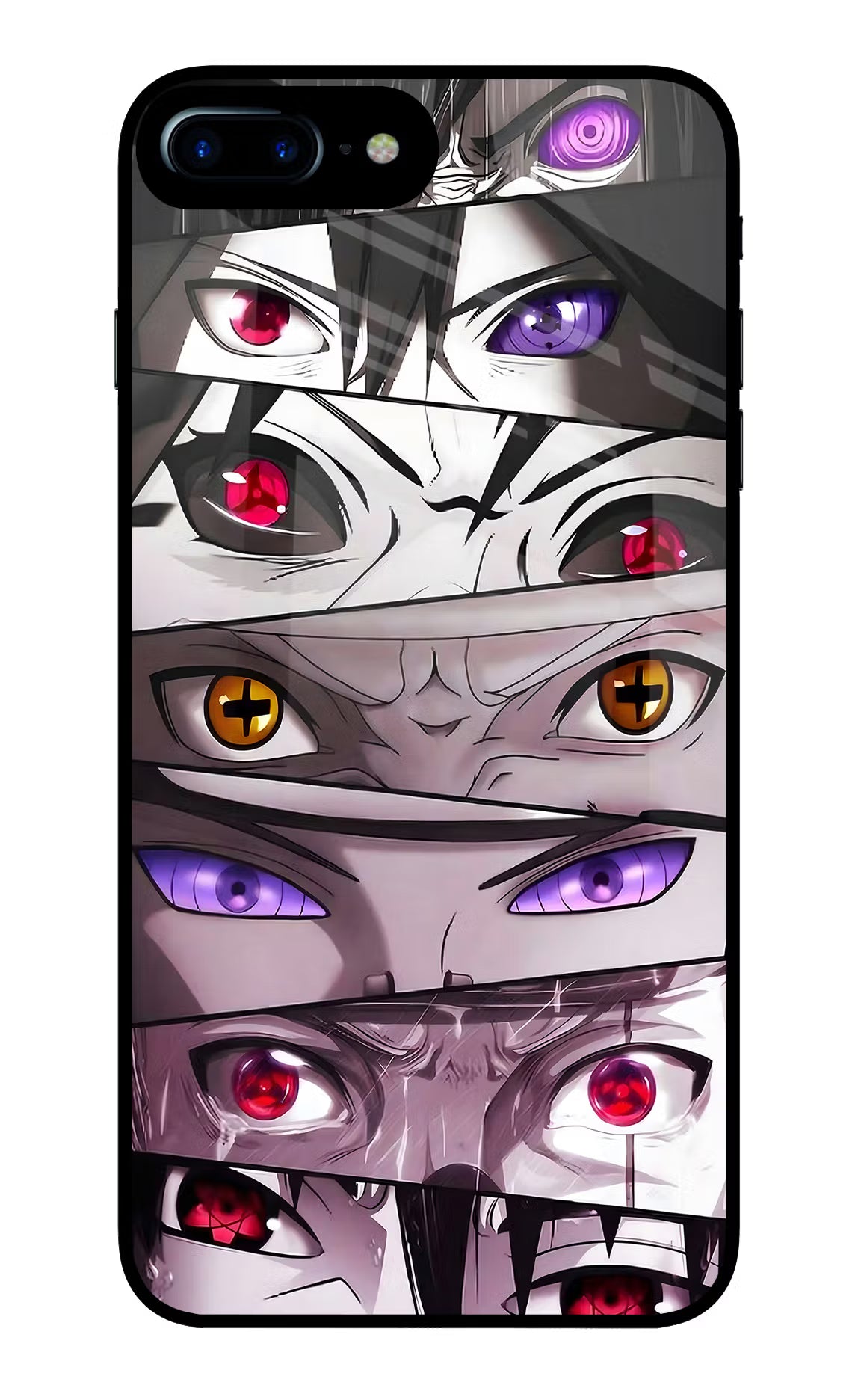 Naruto Anime iPhone 8 Plus Glass Case Back Cover by Casekaro