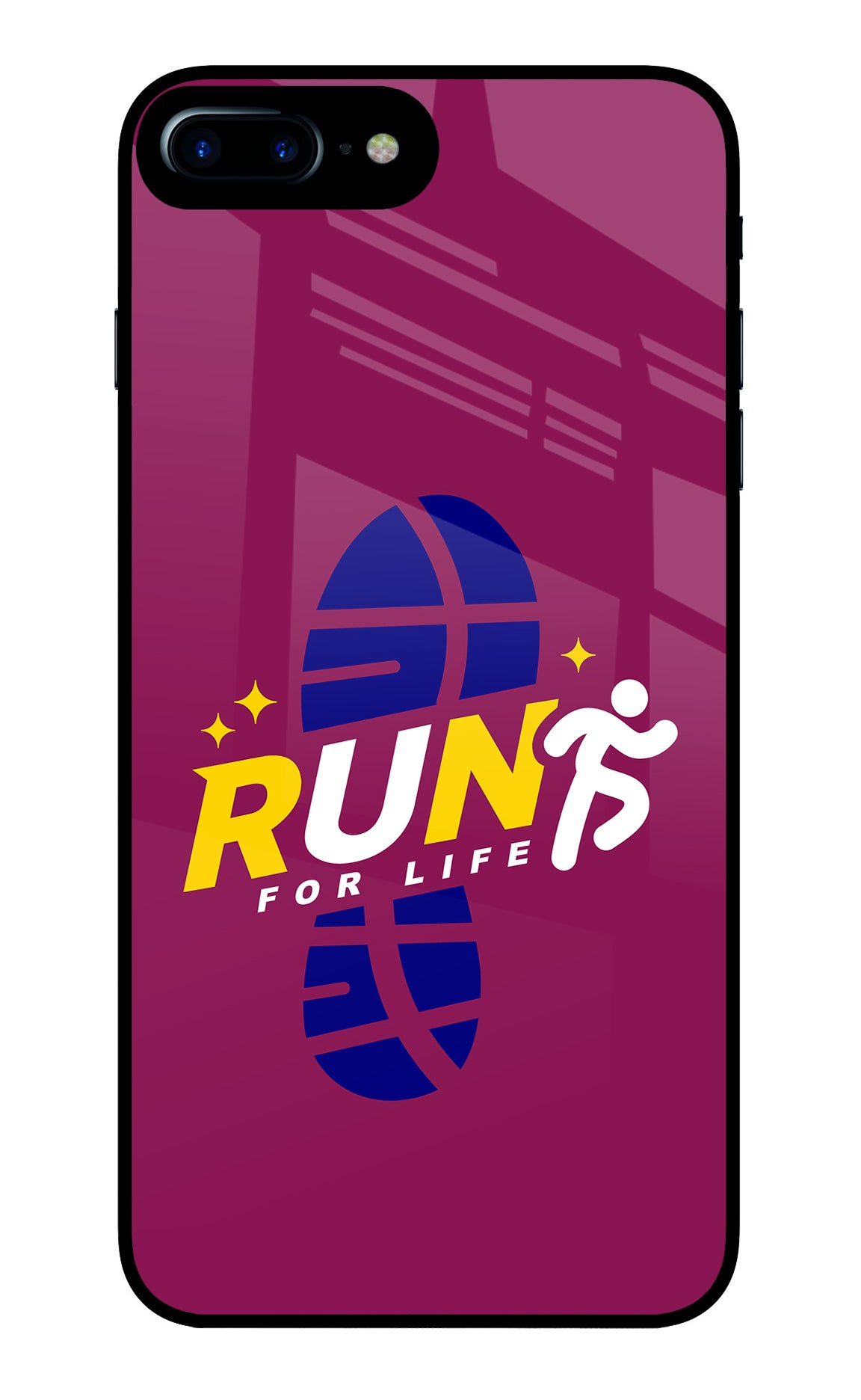 Run for Life iPhone 8 Plus Glass Case