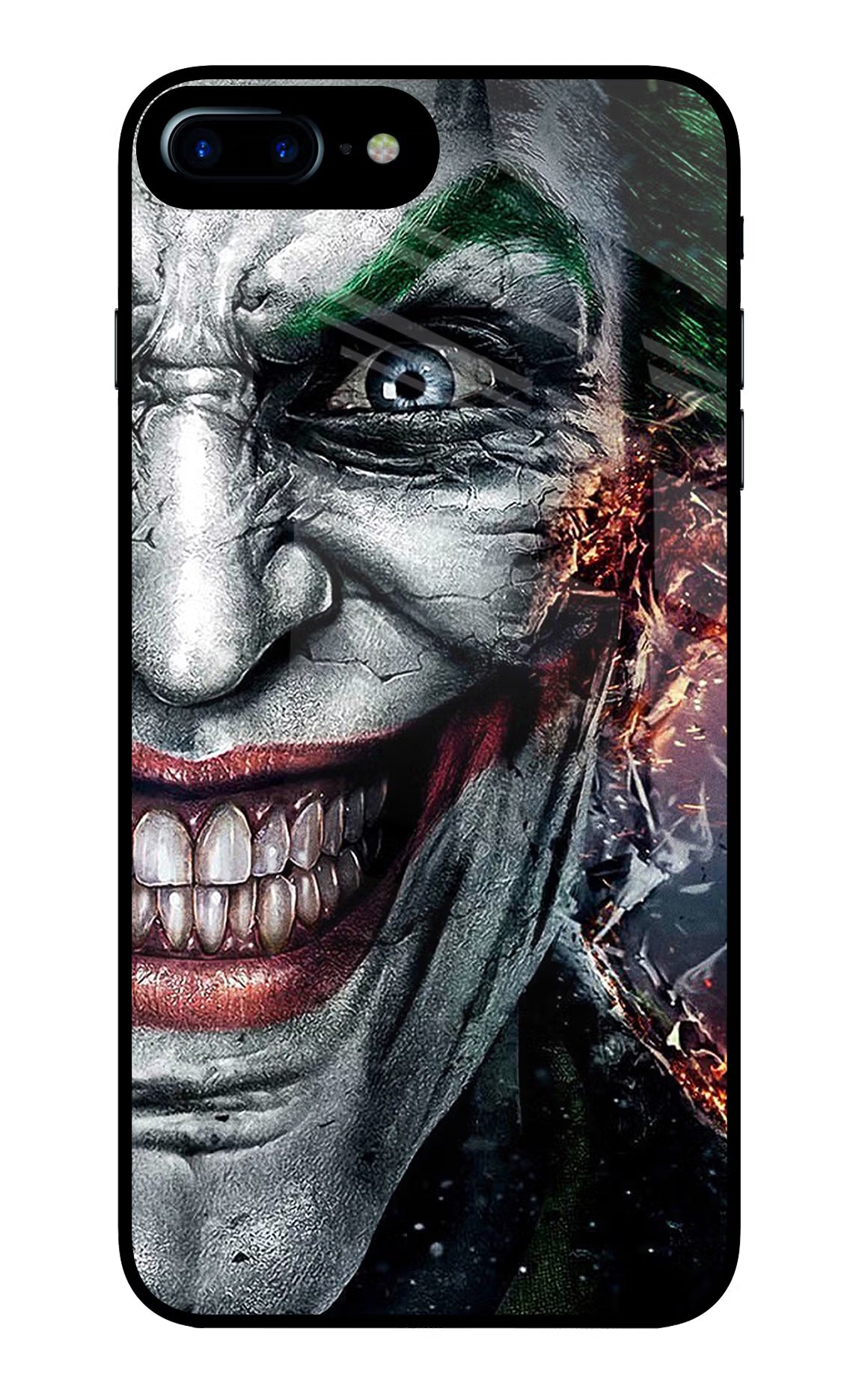 Joker Cam iPhone 8 Plus Glass Case Back Cover by Casekaro