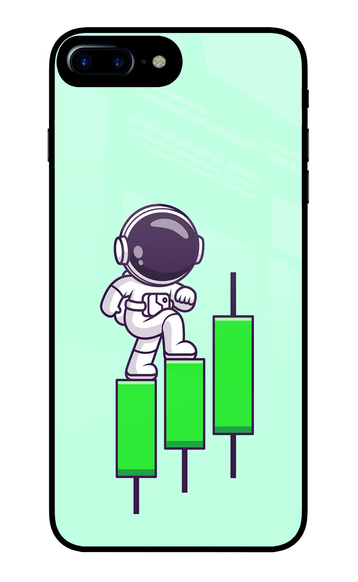 Astronaut Trader iPhone 8 Plus Glass Case