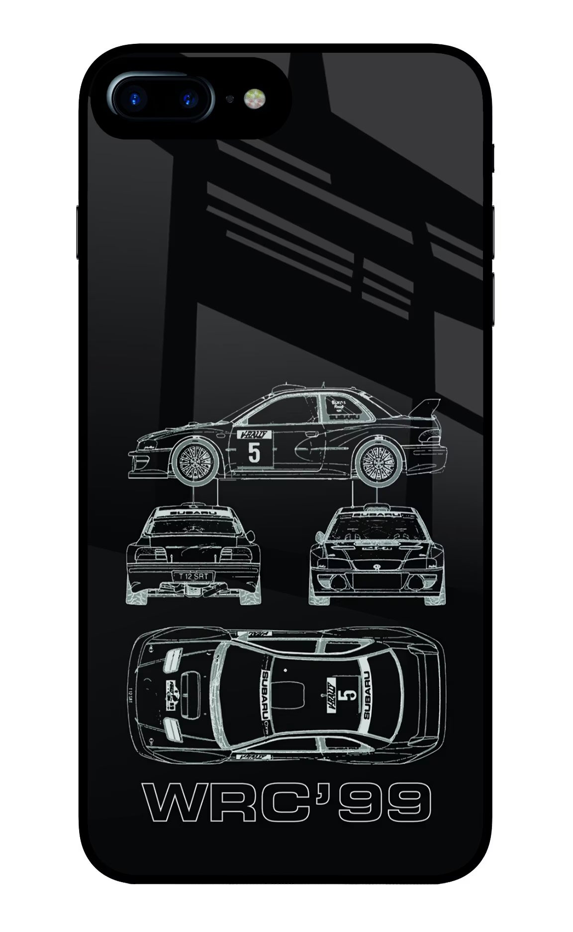 WRC'99 iPhone 8 Plus Glass Case Back Cover by Casekaro