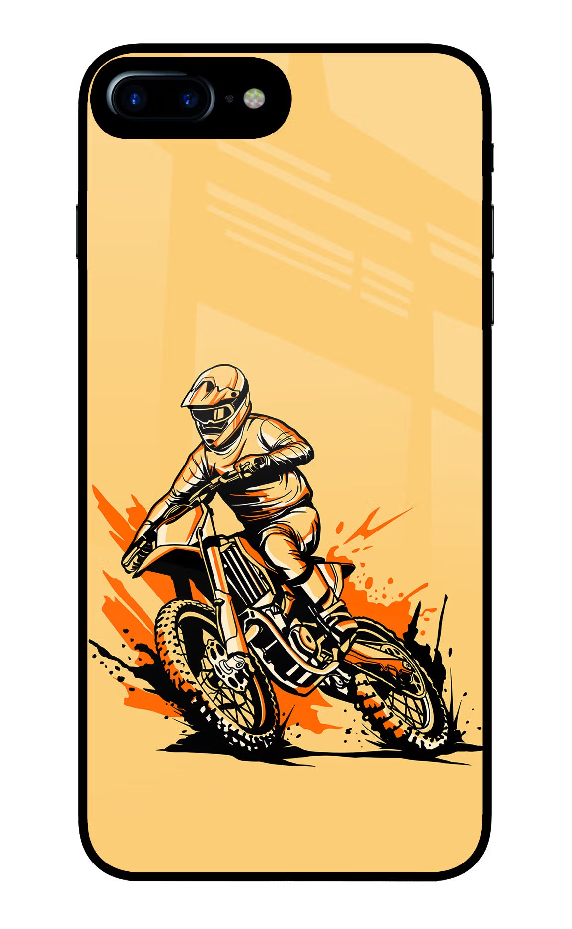 Off-Road Fury iPhone 8 Plus Glass Case Back Cover by Casekaro