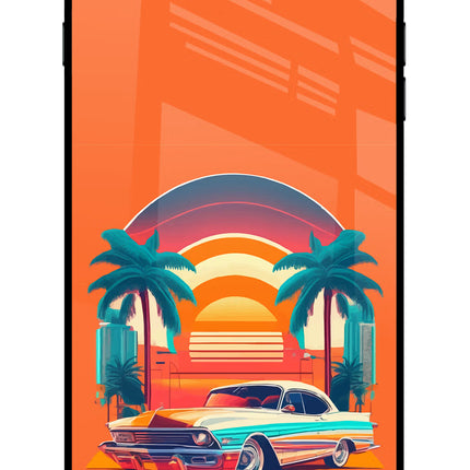 Palm Drive 80s iPhone 8 Plus Glass Case