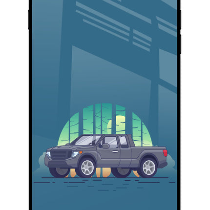 Retro Garage Vibe iPhone 8 Plus Glass Case