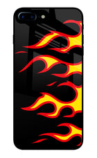 Side Sweep Flames iPhone 8 Plus Glass Case