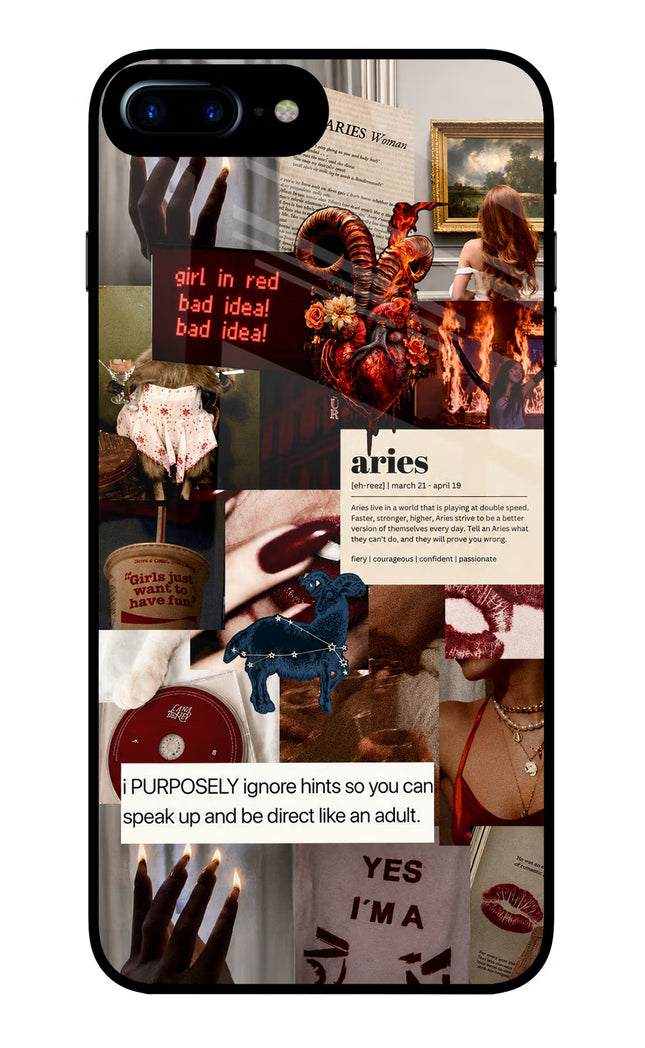 Zodiac Aries iPhone 8 Plus Glass Case
