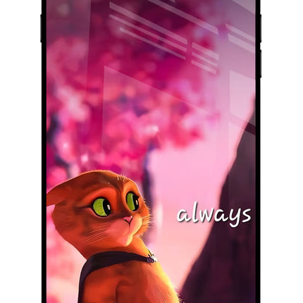 Always Cat iPhone 8 Plus Glass Case