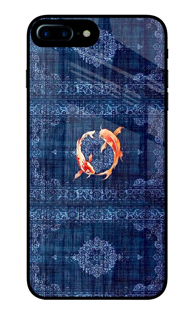 Koi Blue iPhone 8 Plus Glass Case