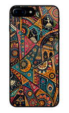 Folk Print iPhone 8 Plus Glass Case