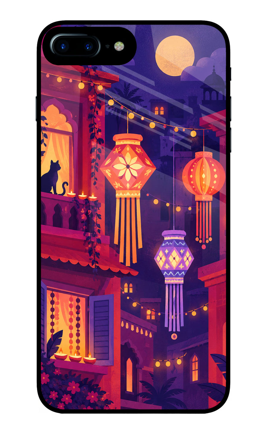 Lantern Lane iPhone 8 Plus Back Cover, Glass case
