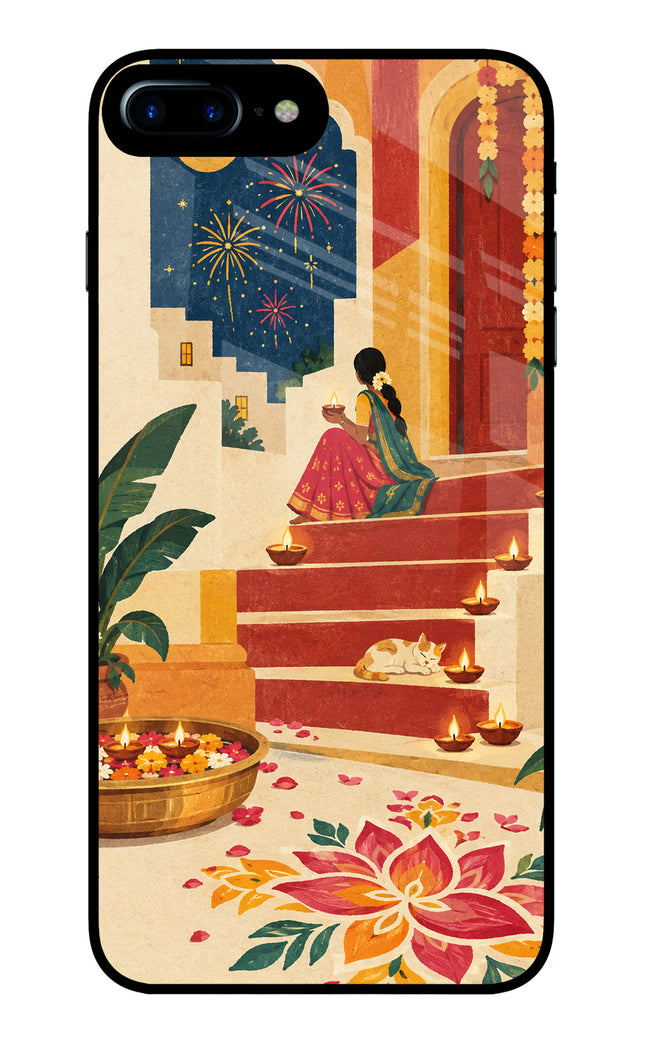 Diwali Rangoli iPhone 8 Plus Glass Case
