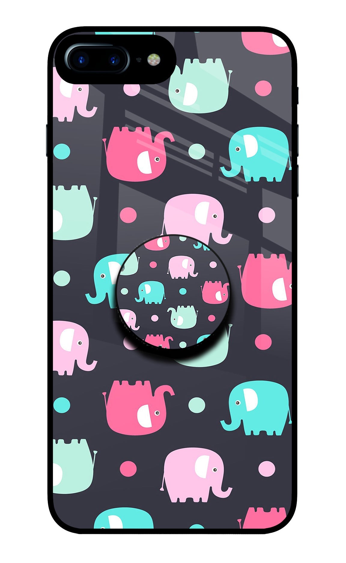 Baby Elephants iPhone 8 Plus Glass Case