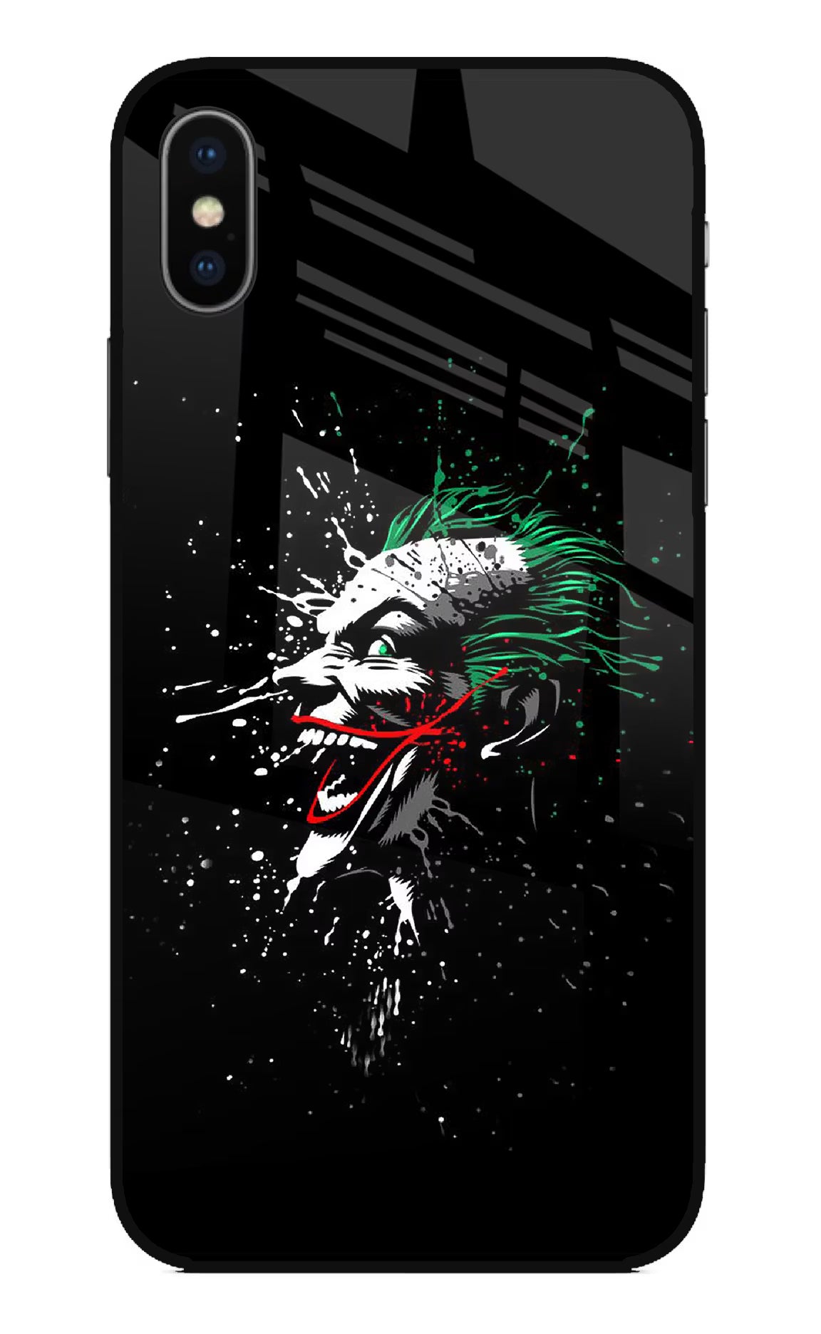 Joker iPhone X Glass Case Back Cover by Casekaro