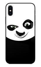 Panda iPhone X Glass Case Back Cover by Casekaro