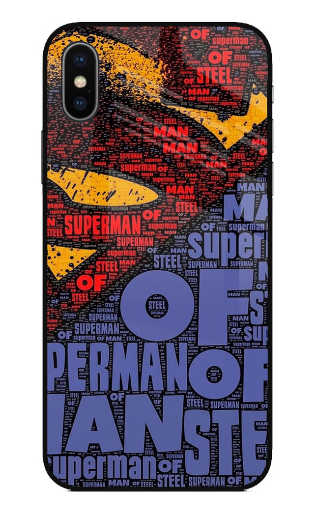 Superman iPhone X Glass Case