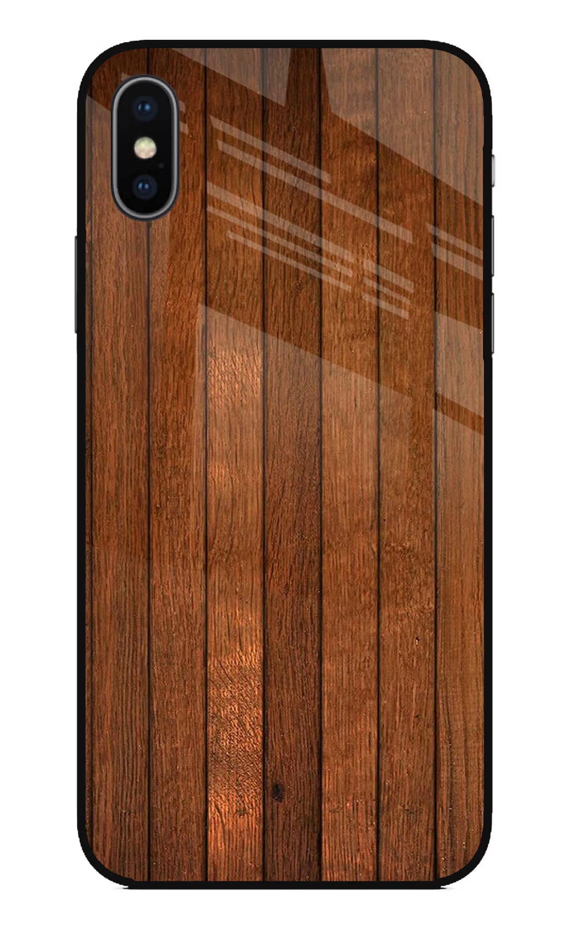 Wooden Artwork Bands iPhone X Glass Case Back Cover by Casekaro
