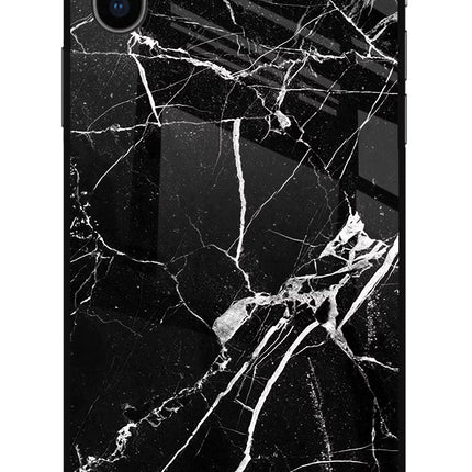 Black Marble Pattern iPhone X Glass Case