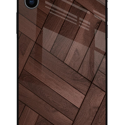 Wooden Texture Design iPhone X Glass Case