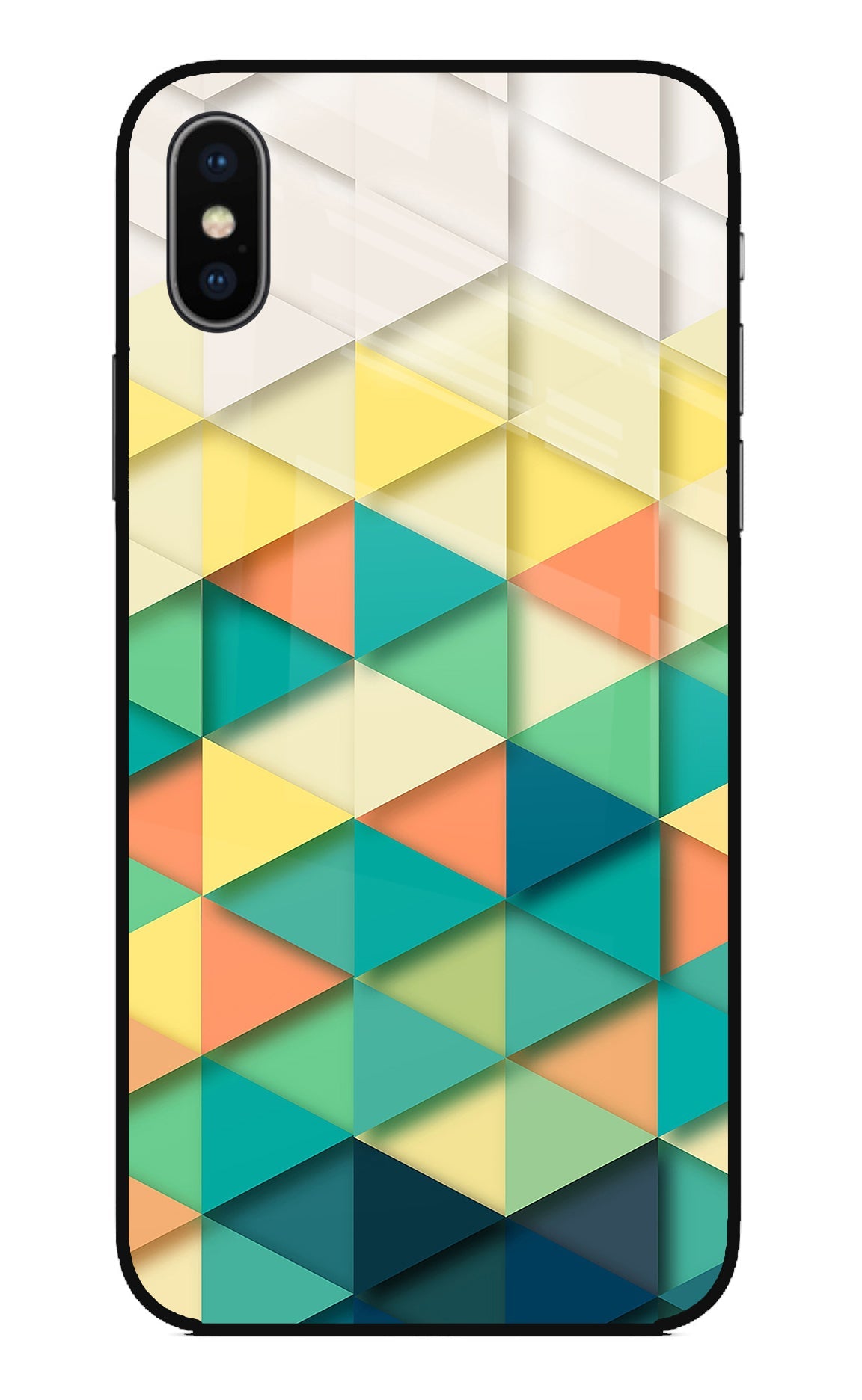 Abstract iPhone X Glass Case