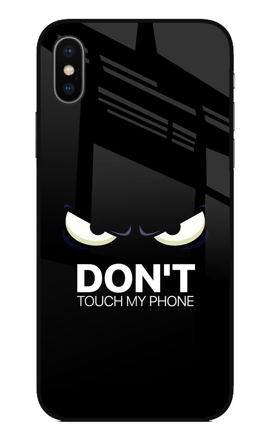 Don'T Touch My Phone iPhone X Glass Case Back Cover by Casekaro