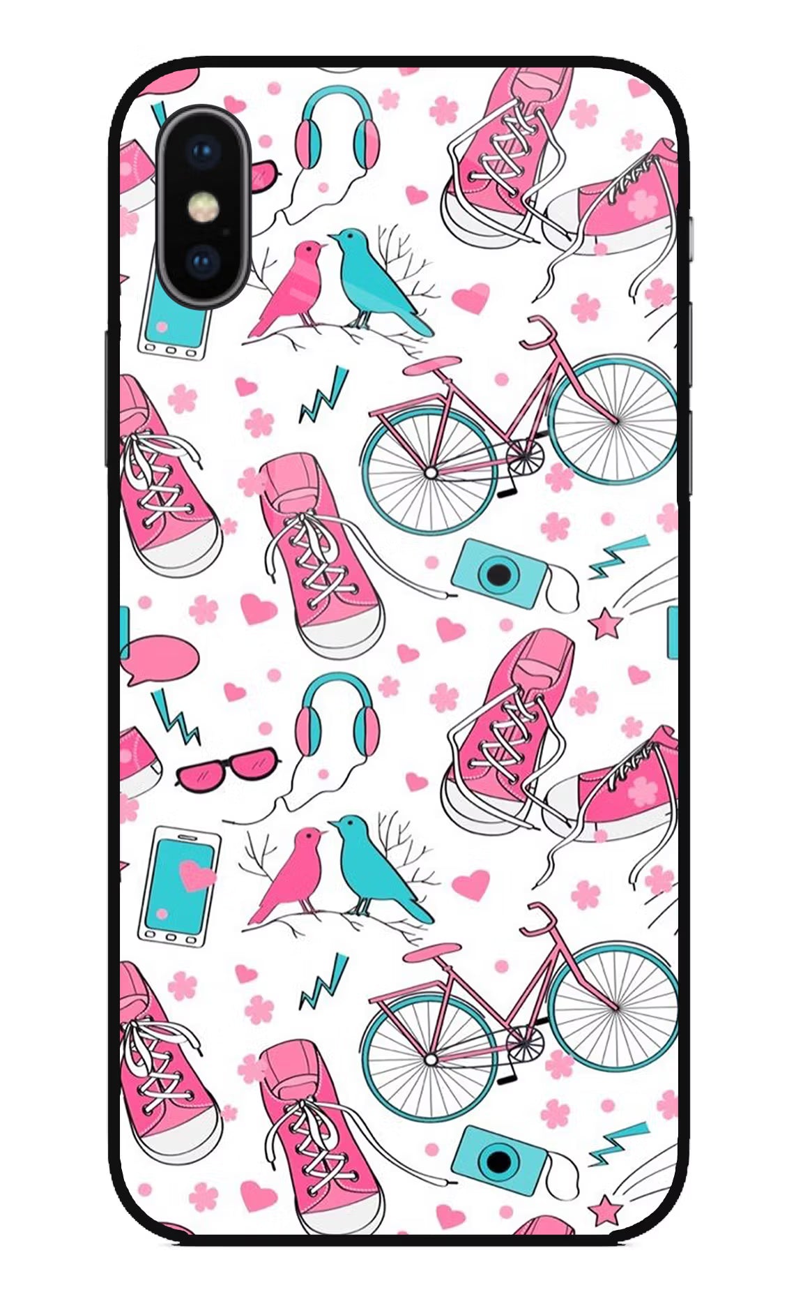 Artwork iPhone X Glass Case Back Cover by Casekaro