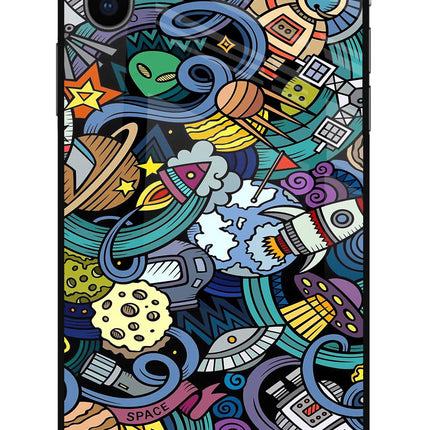 Space Abstract iPhone X Glass Case