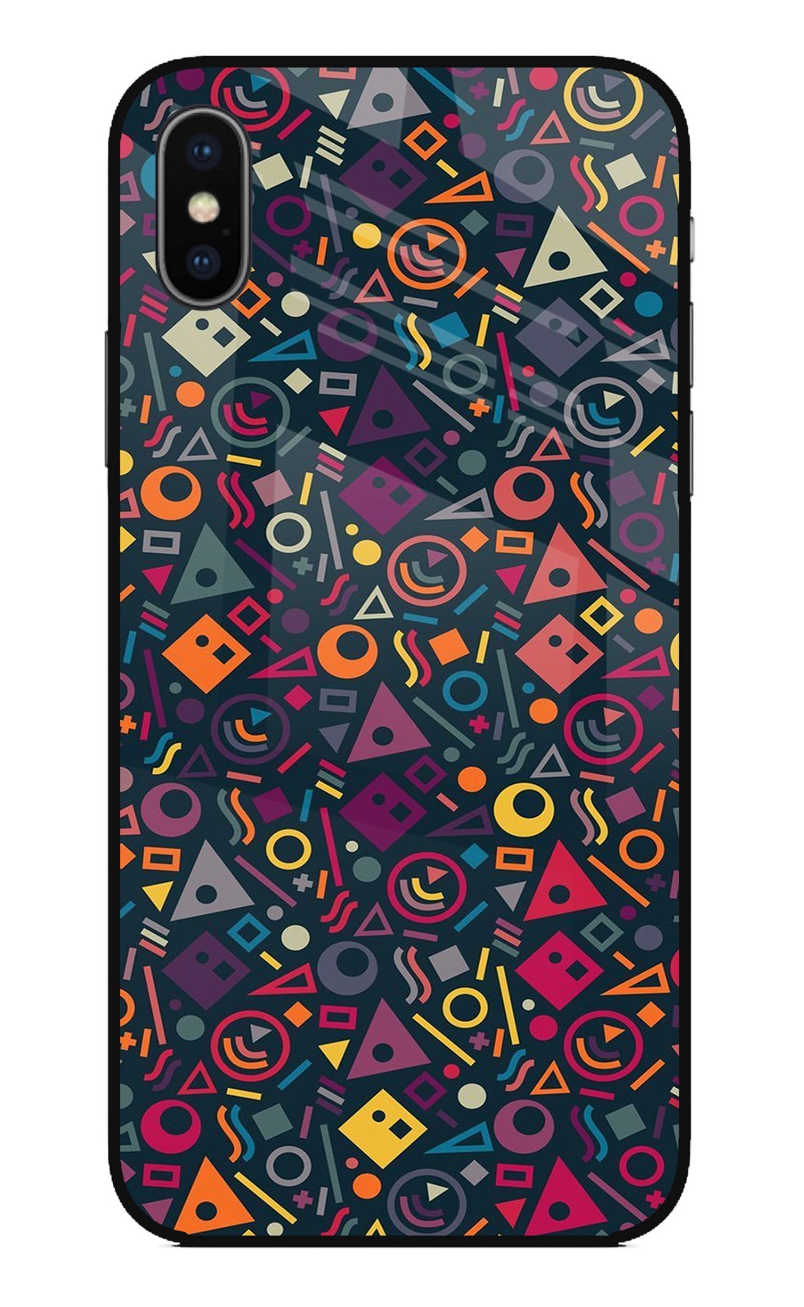 Geometric Abstract iPhone X Glass Case