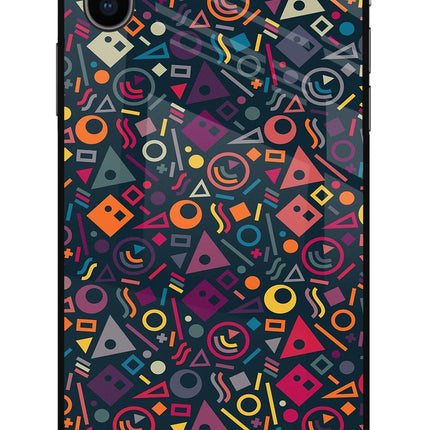 Geometric Abstract iPhone X Glass Case