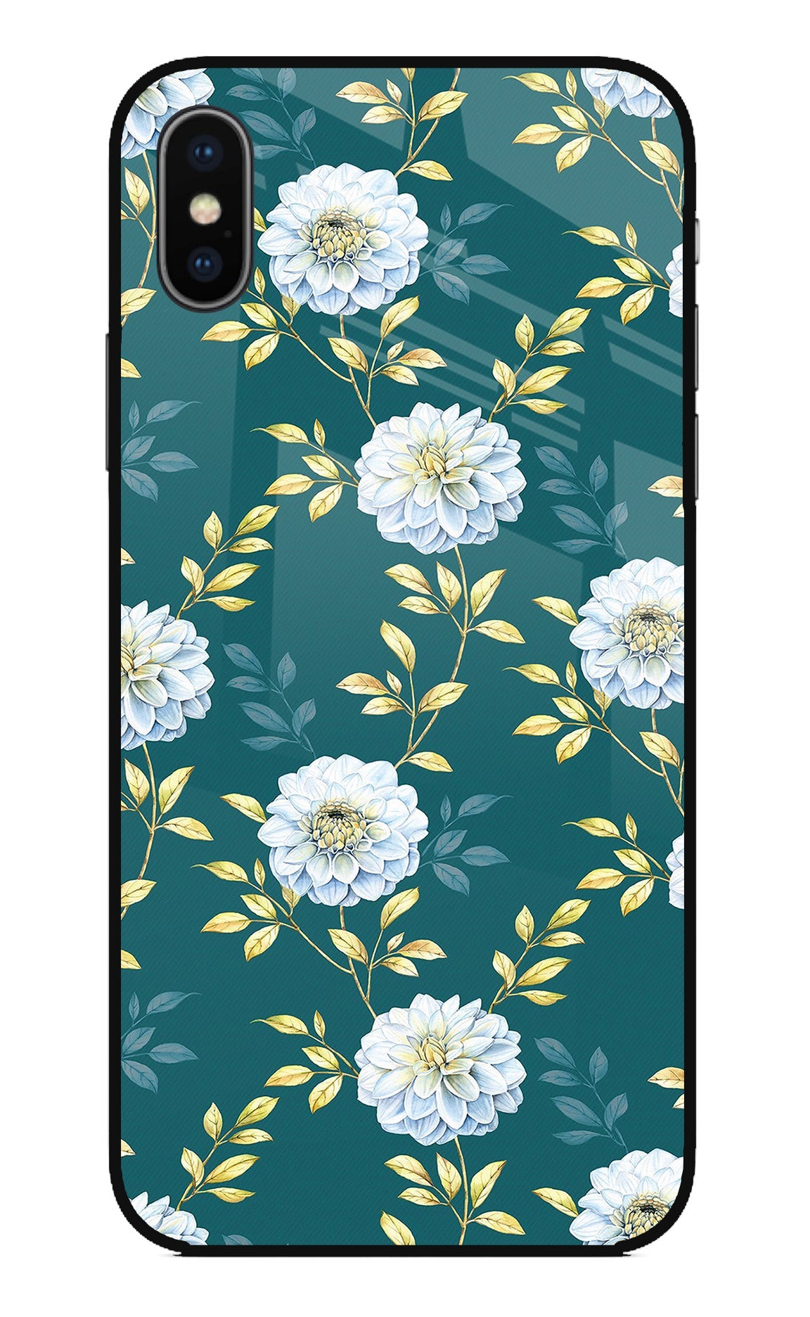 Flowers iPhone X Glass Case