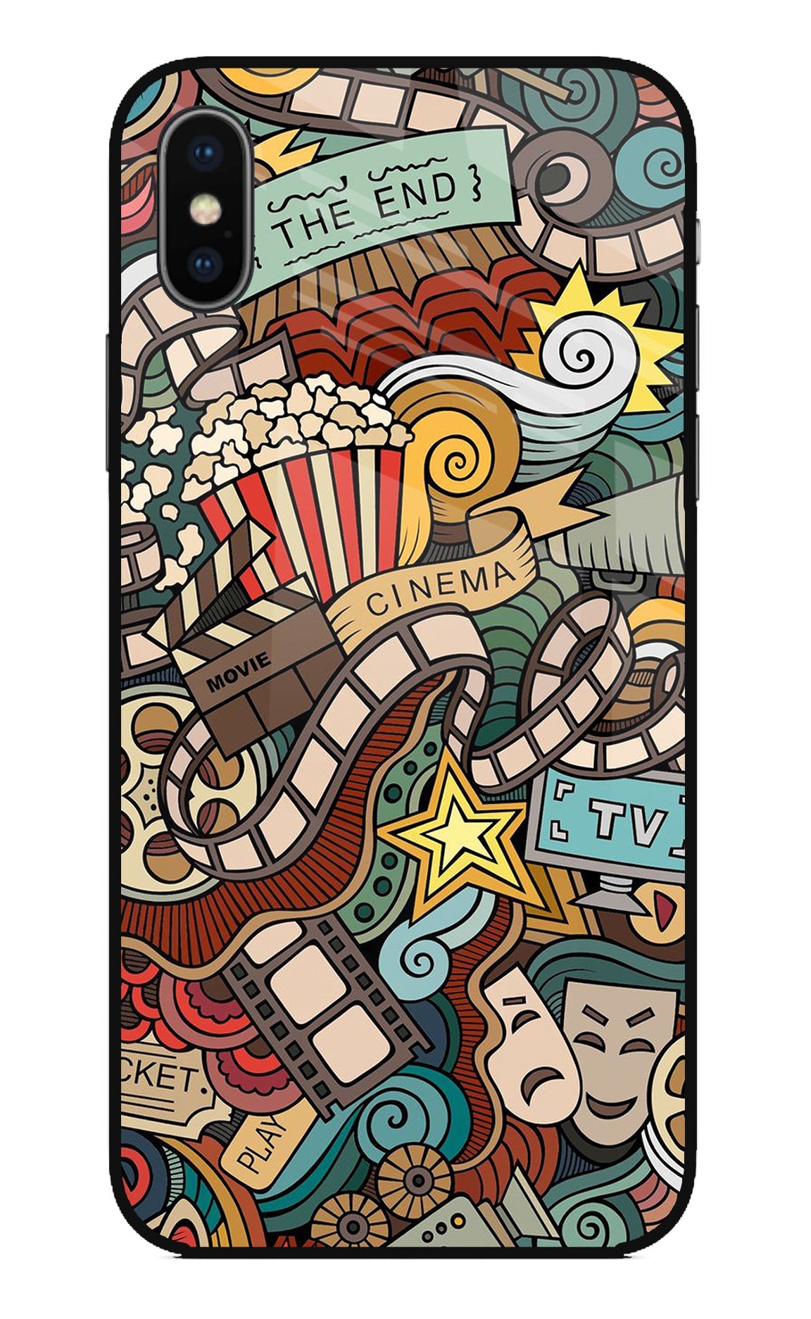 Cinema Abstract iPhone X Glass Case