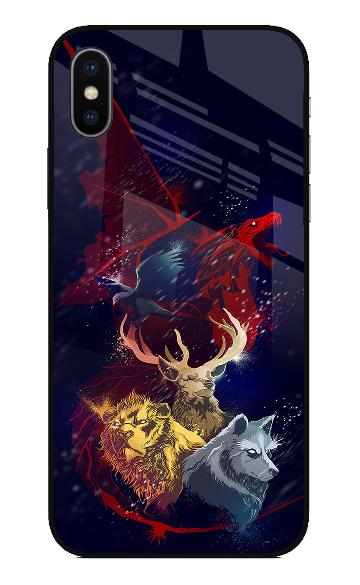 Game Of Thrones iPhone X Glass Case Back Cover by Casekaro