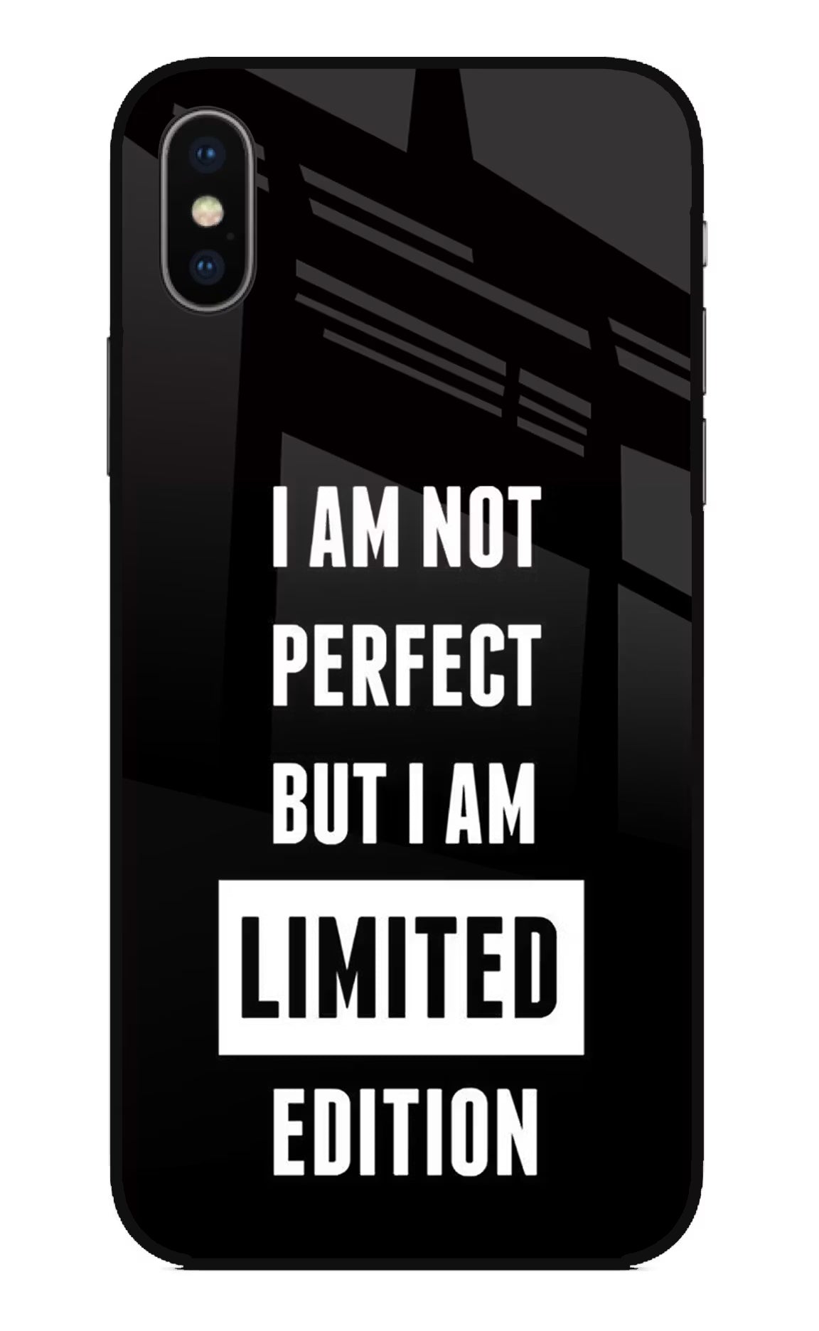 I Am Not Perfect But I Am Limited Edition iPhone X Glass Case Back Cover by Casekaro