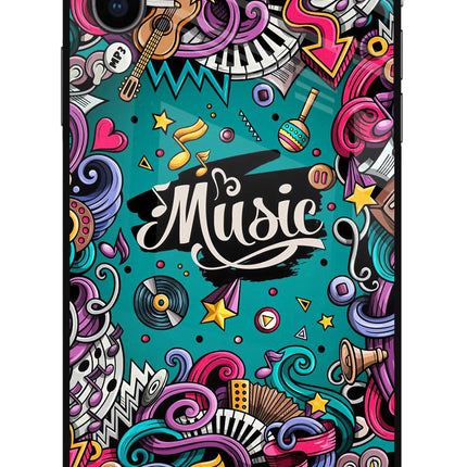 Music Graffiti iPhone X Glass Case
