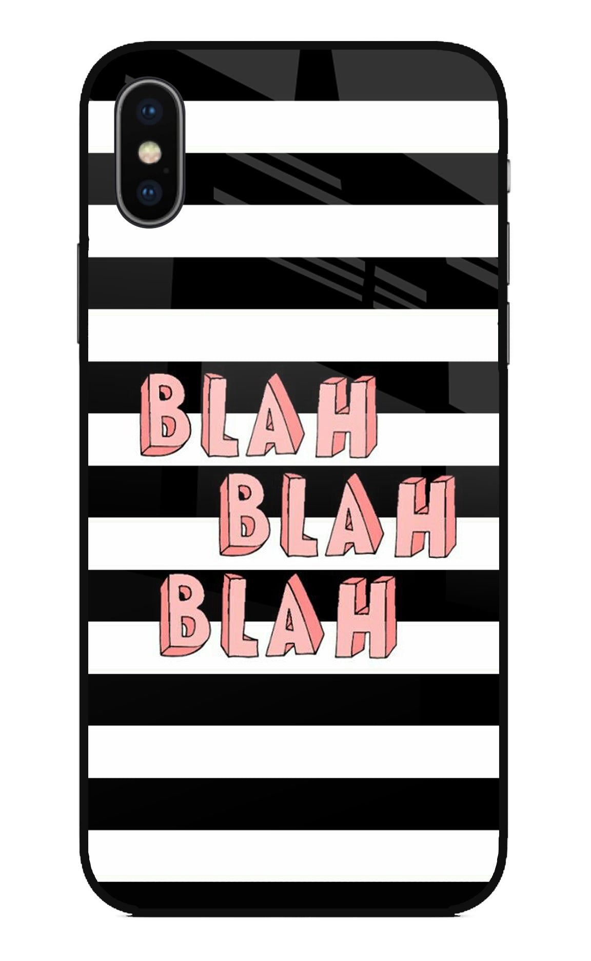 Blah Blah Blah iPhone X Glass Case