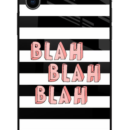 Blah Blah Blah iPhone X Glass Case