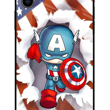 Captain America iPhone X Glass Case