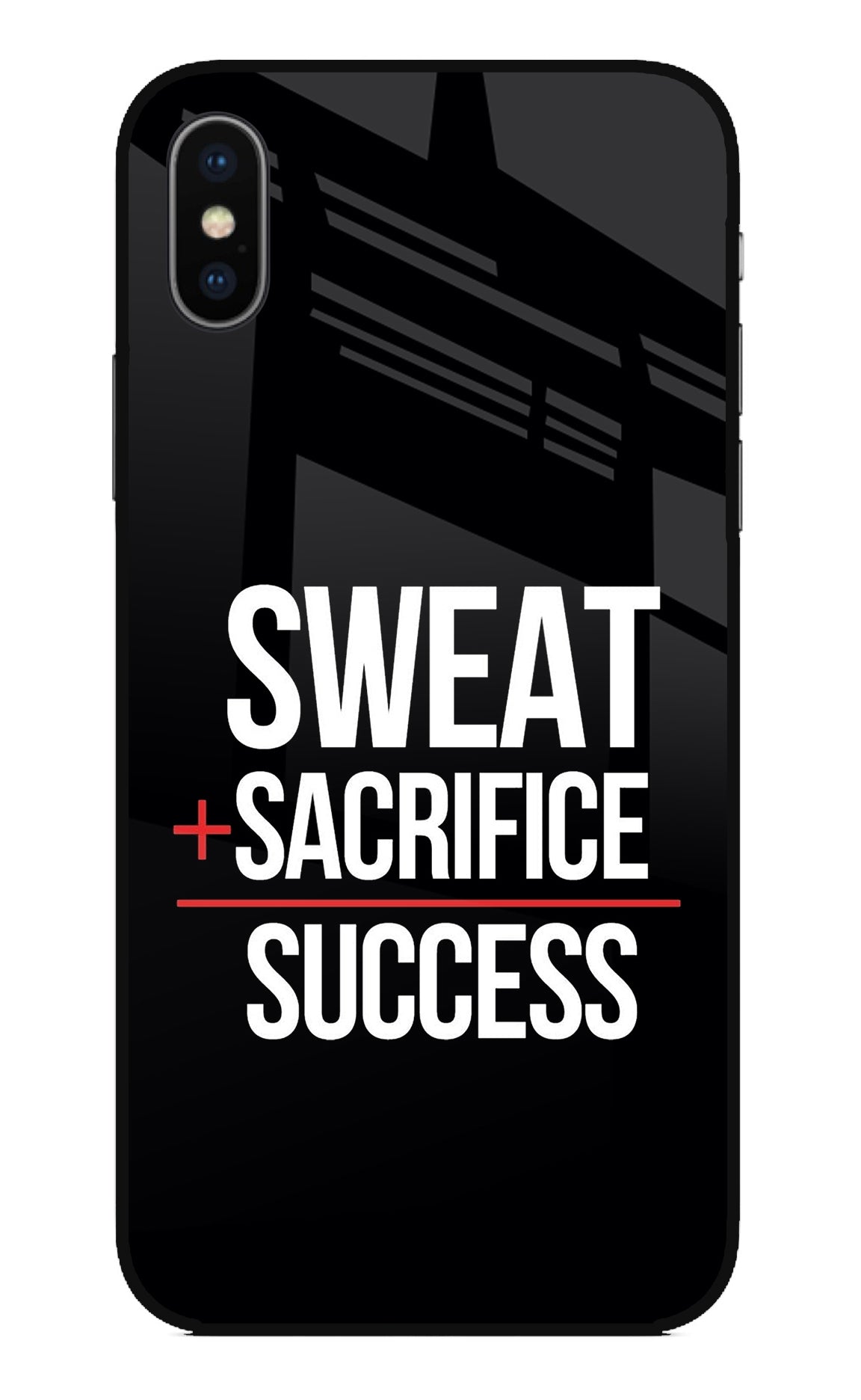 Sweat Sacrifice Success iPhone X Glass Case