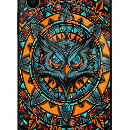 Angry Owl Art iPhone X Glass Case