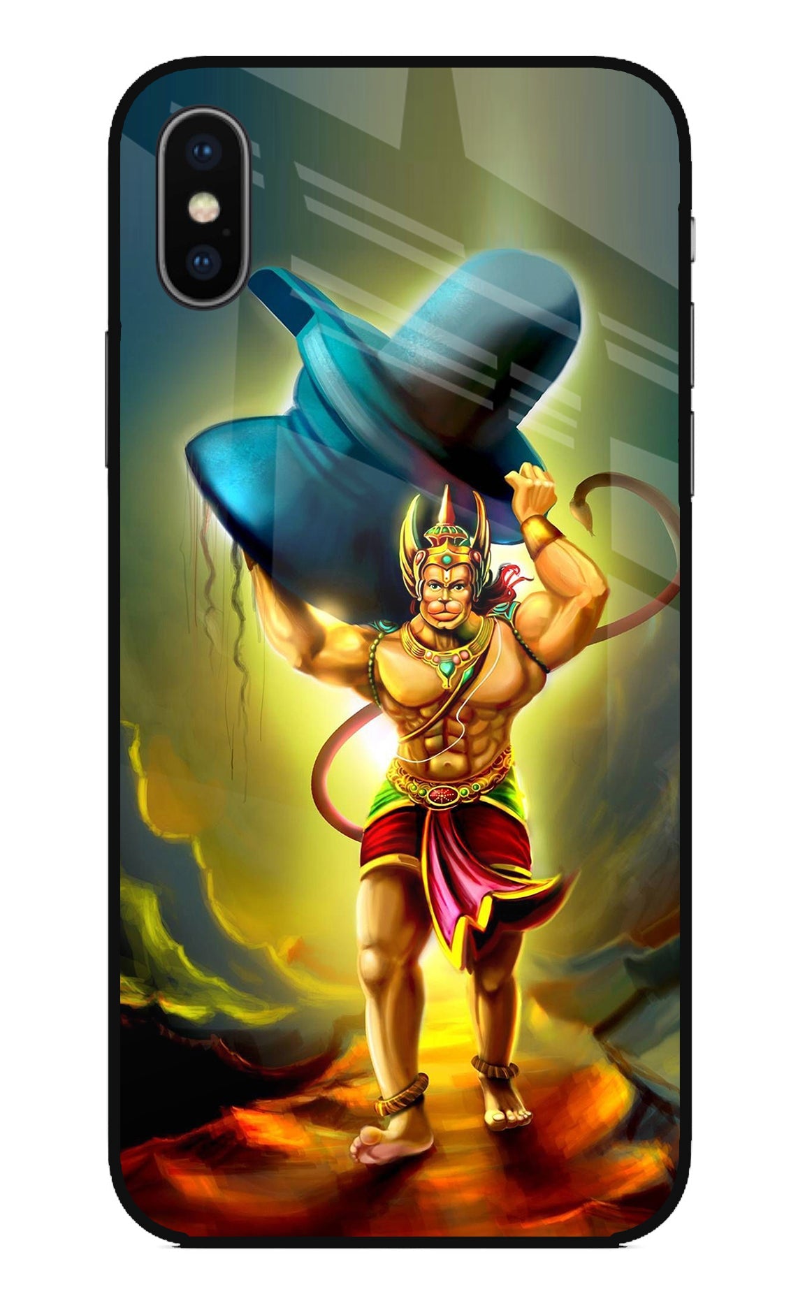 Lord Hanuman iPhone X Glass Case