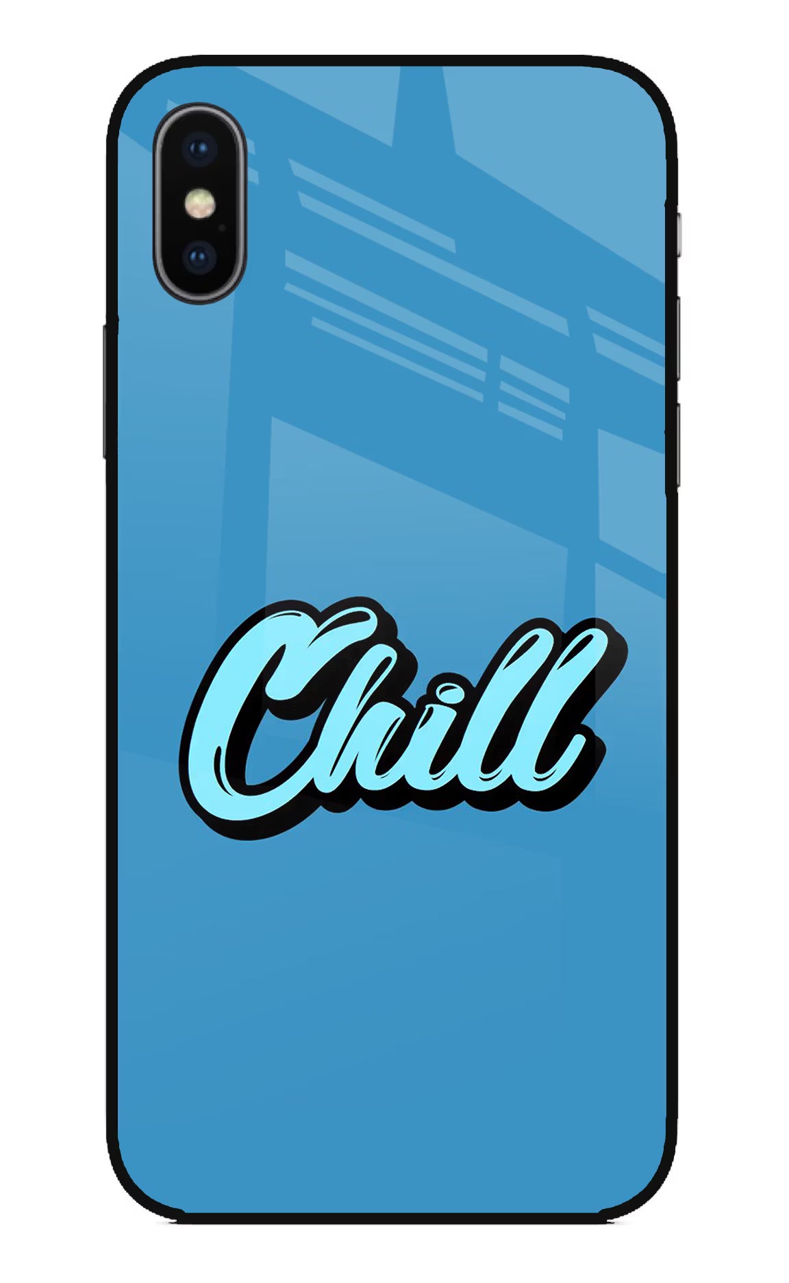 Chill iPhone X Glass Case Back Cover by Casekaro