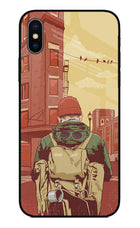 Adventurous iPhone X Glass Case Back Cover by Casekaro