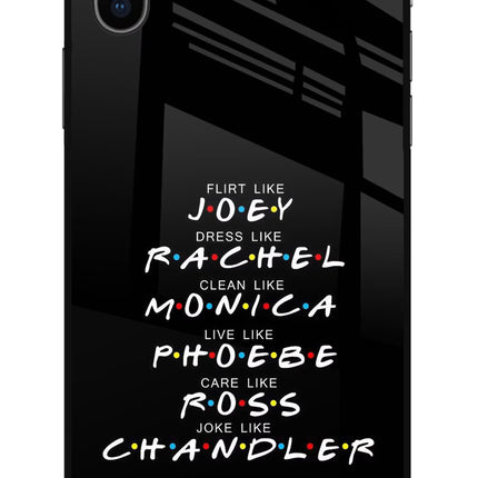 FRIENDS Character iPhone X Glass Case