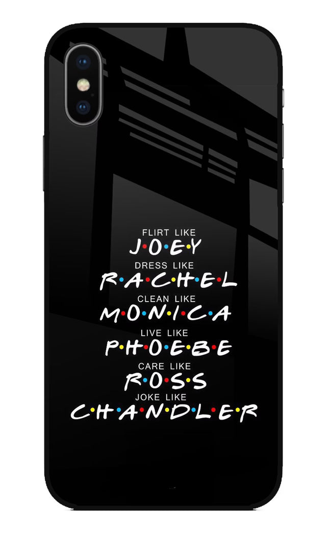 FRIENDS Character iPhone X Glass Case