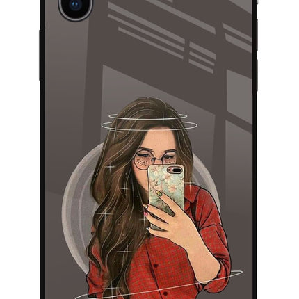 Selfie Queen iPhone X Glass Case
