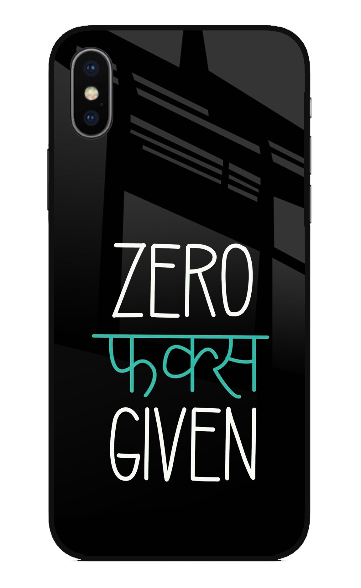 Zero Fucks Given iPhone X Back Cover