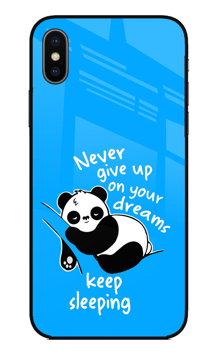 Keep Sleeping iPhone X Back Cover, Glass case