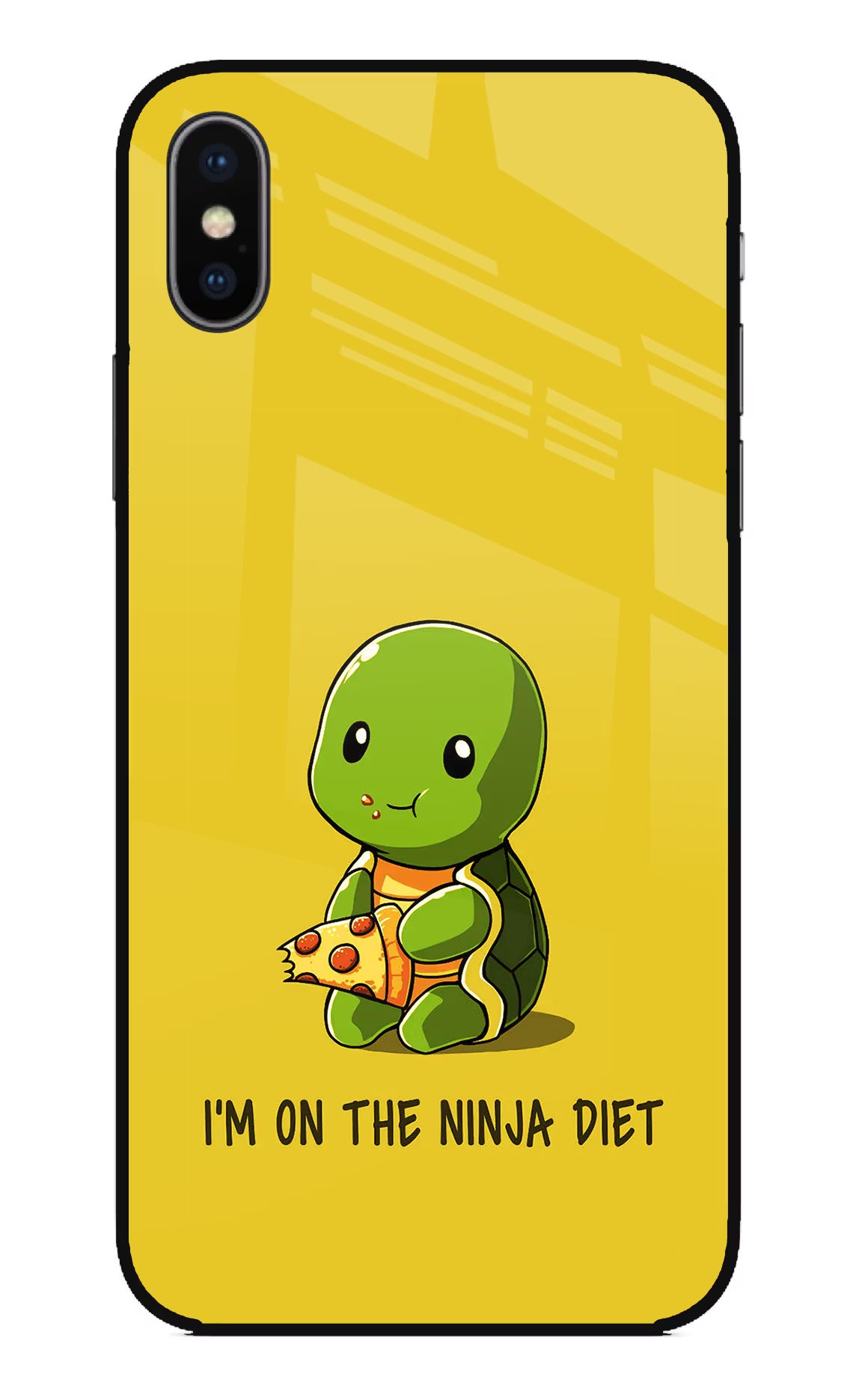 I'm on Ninja Diet iPhone X Glass Case Back Cover by Casekaro
